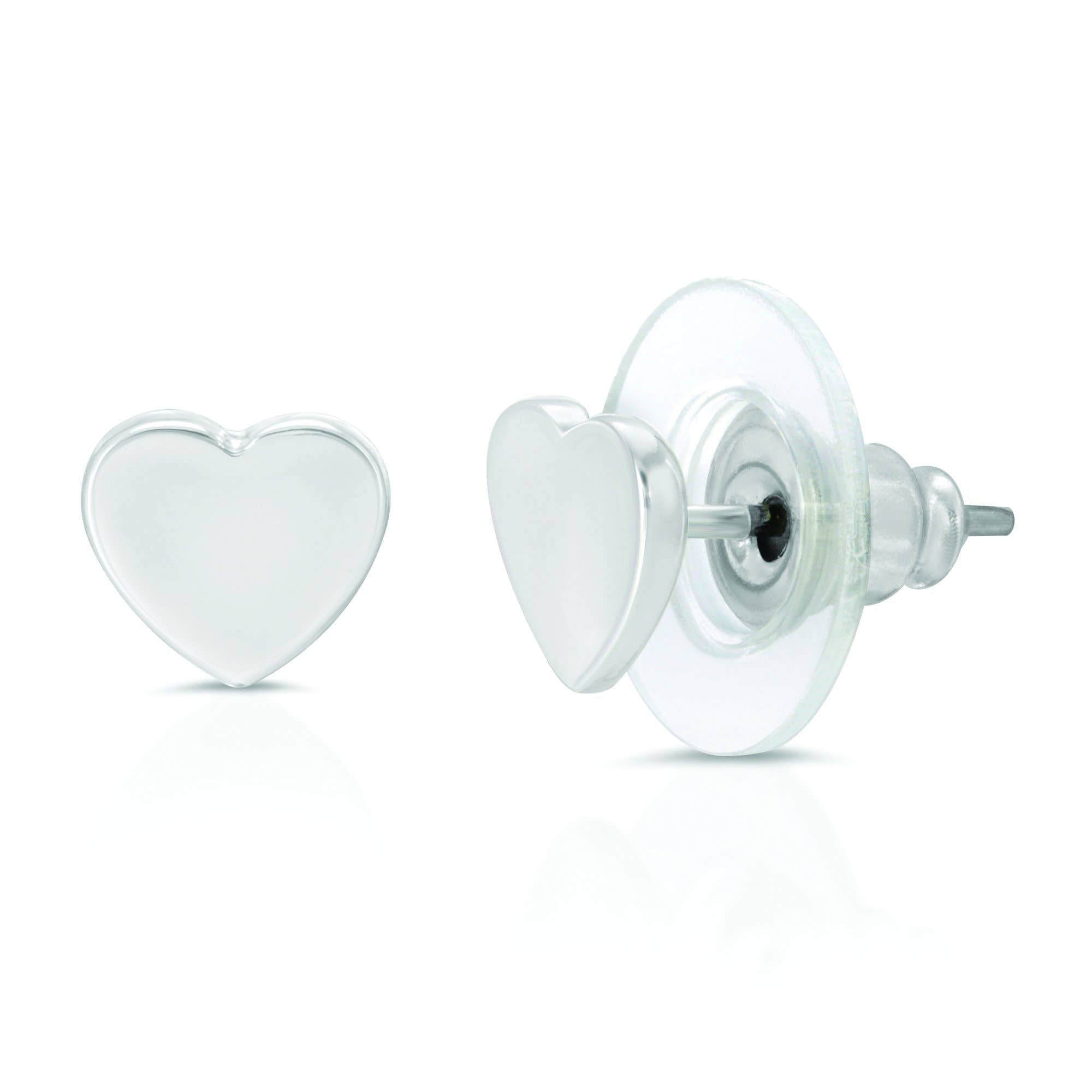 New Moon Silver Earrings - LOVE/HEART