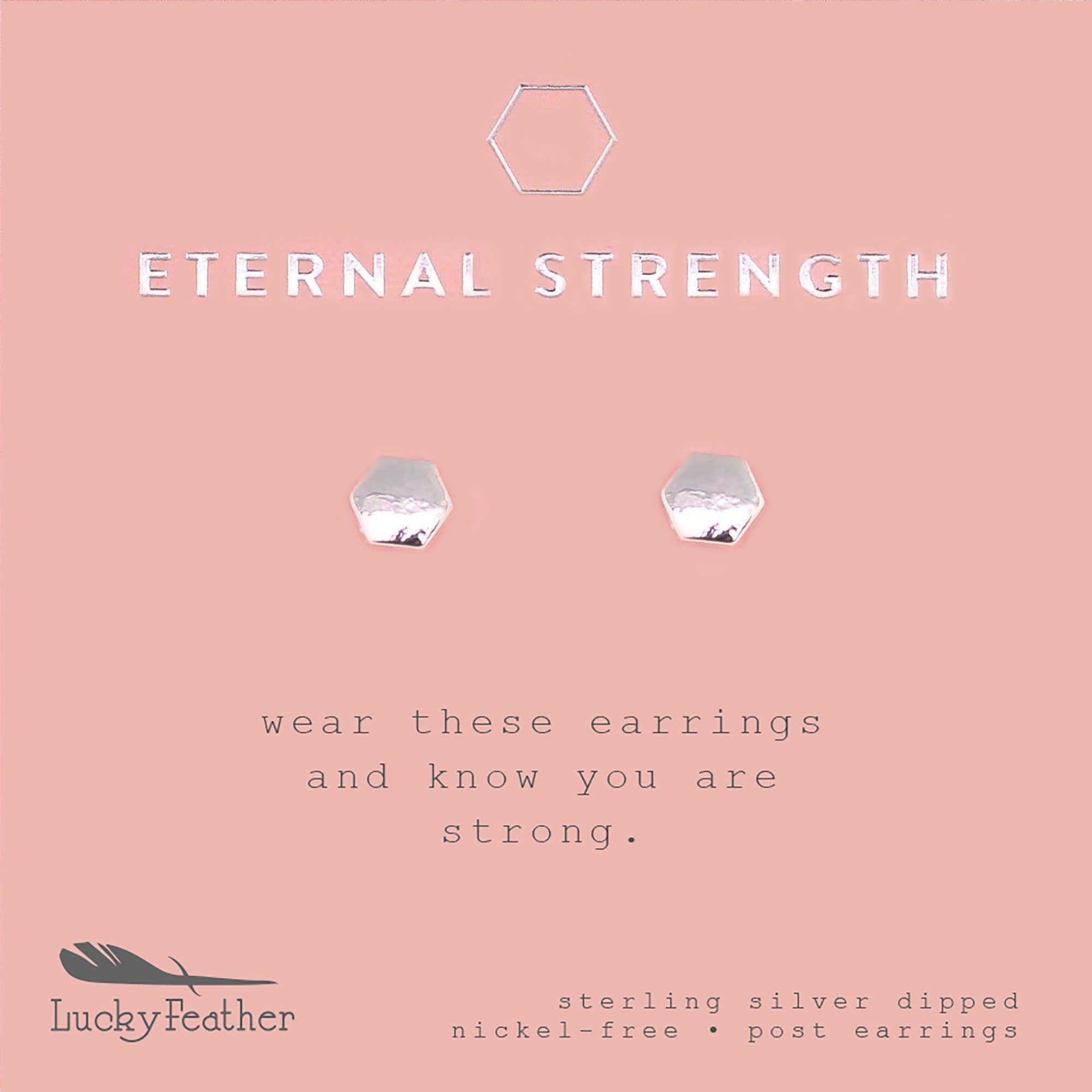 New Moon Silver Earrings - ETERNAL/HEXAGON