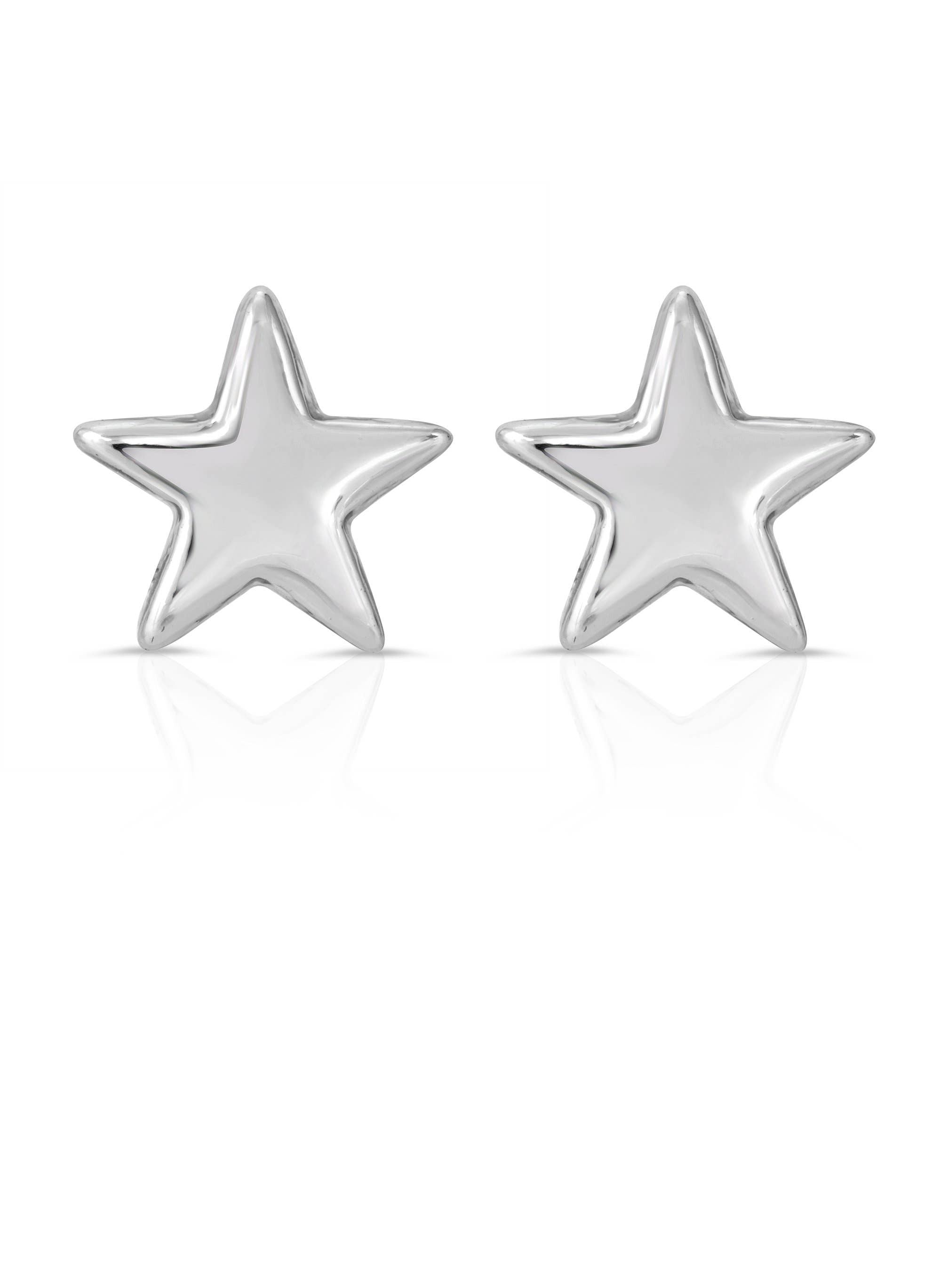 New Moon Silver Earrings - SHINE/STAR