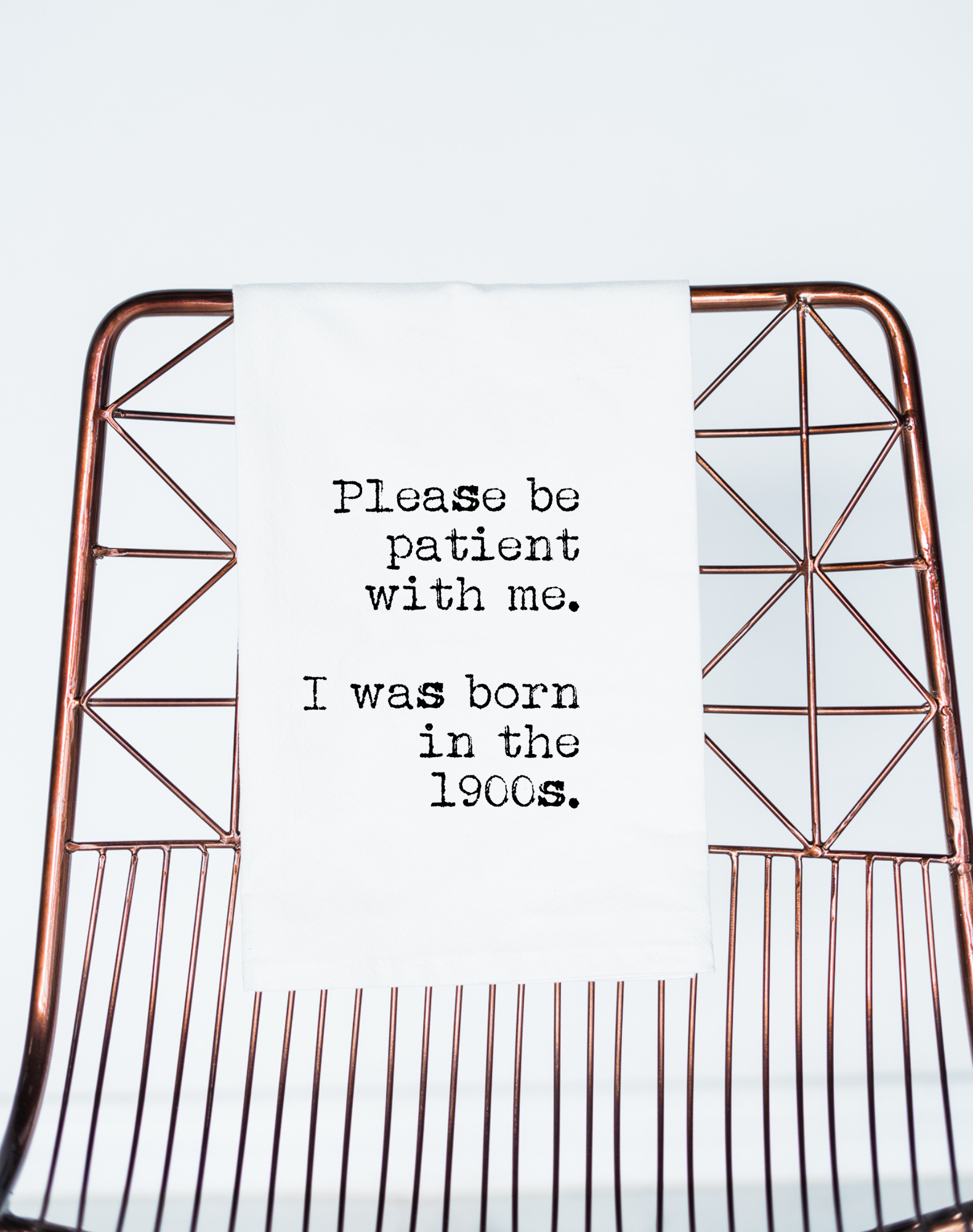 Born in 1900s, flour sack towel