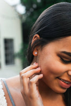 New Moon Silver Earrings - ETERNAL/HEXAGON