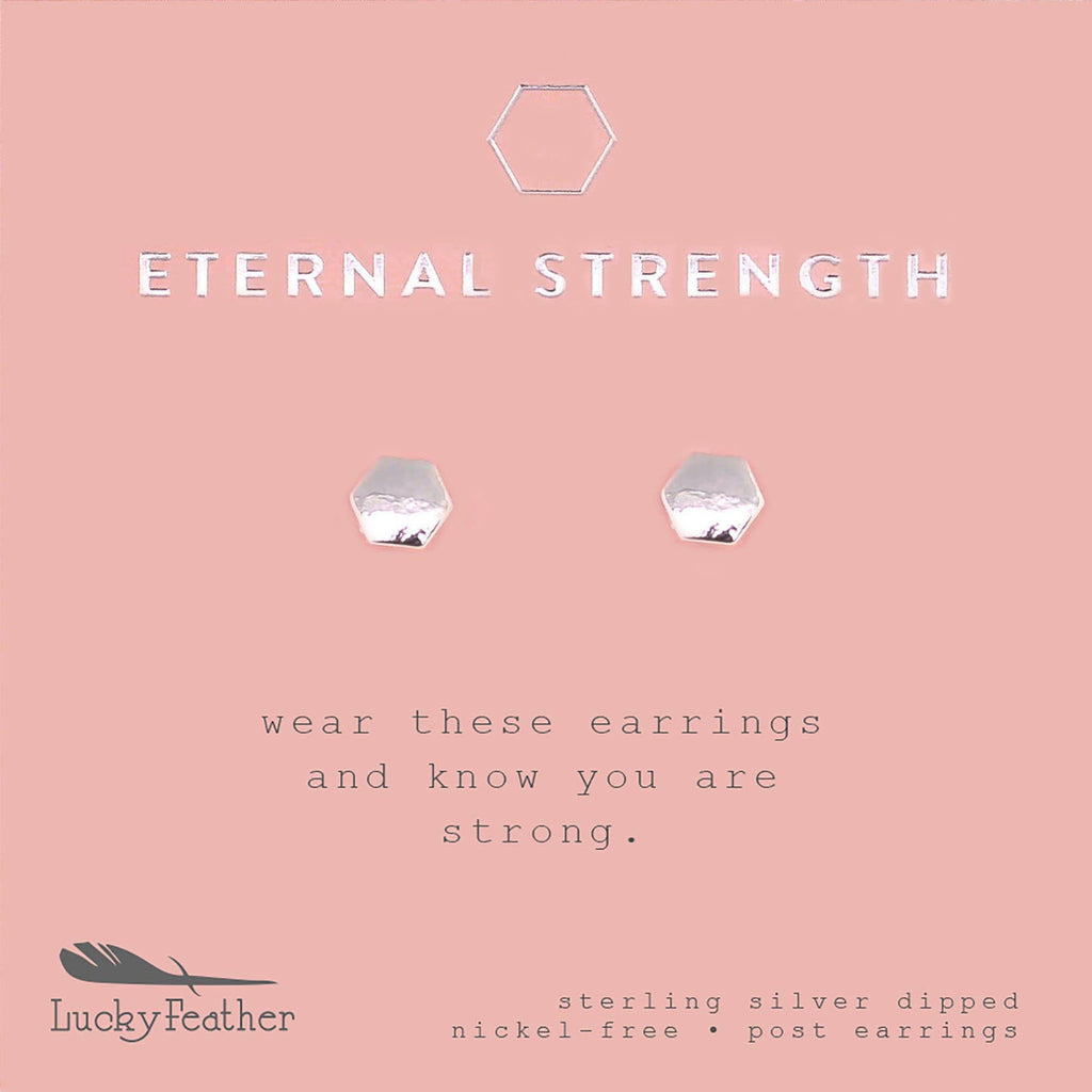 New Moon Silver Earrings - ETERNAL/HEXAGON