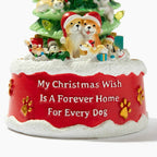 My Christmas Wish (Dog)- Hand Crafted Light Up Resin Christmas Tree