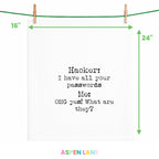 Hacker + Password Funny Gift Towel