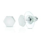 New Moon Silver Earrings - ETERNAL/HEXAGON