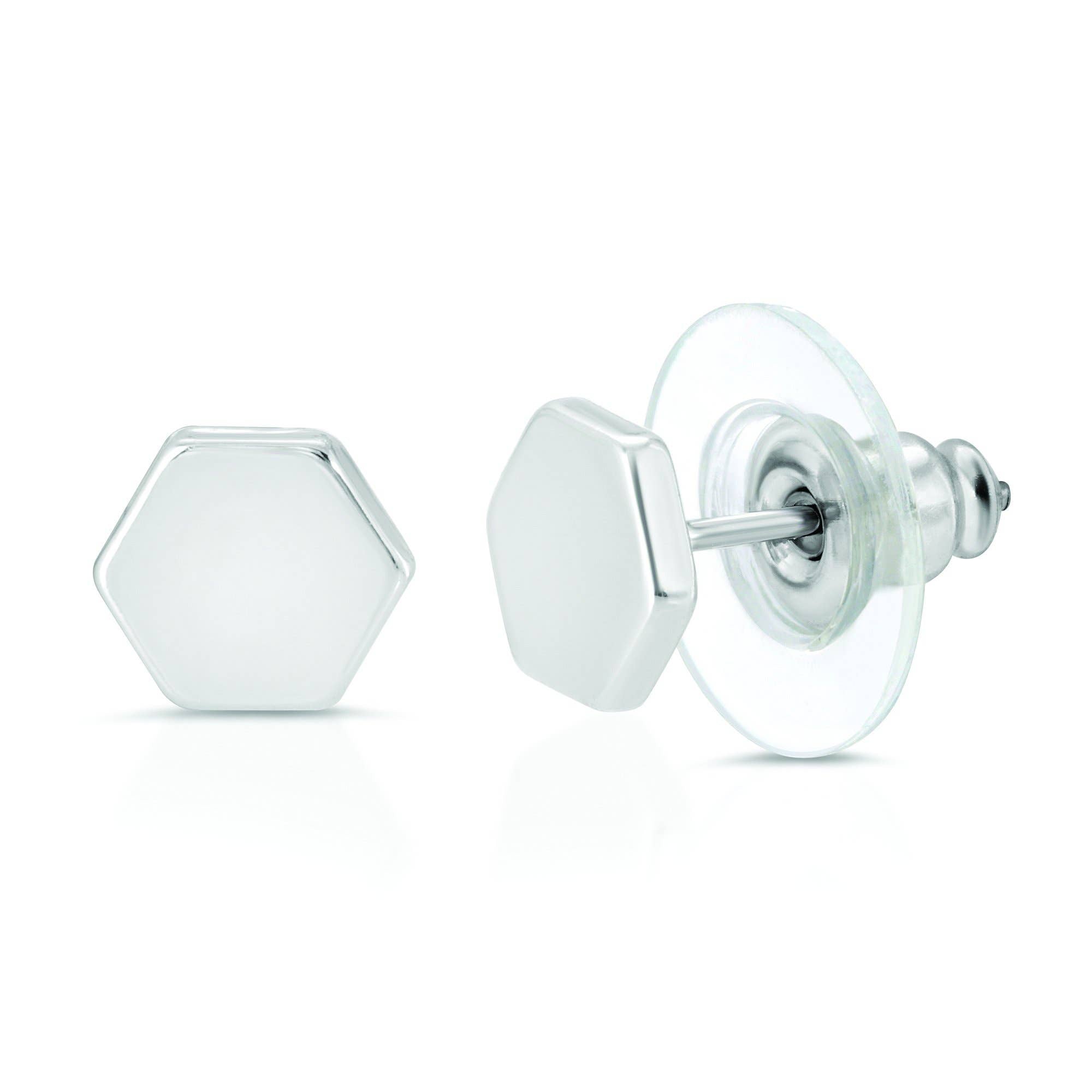 New Moon Silver Earrings - ETERNAL/HEXAGON