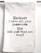 Hacker + Password Funny Gift Towel