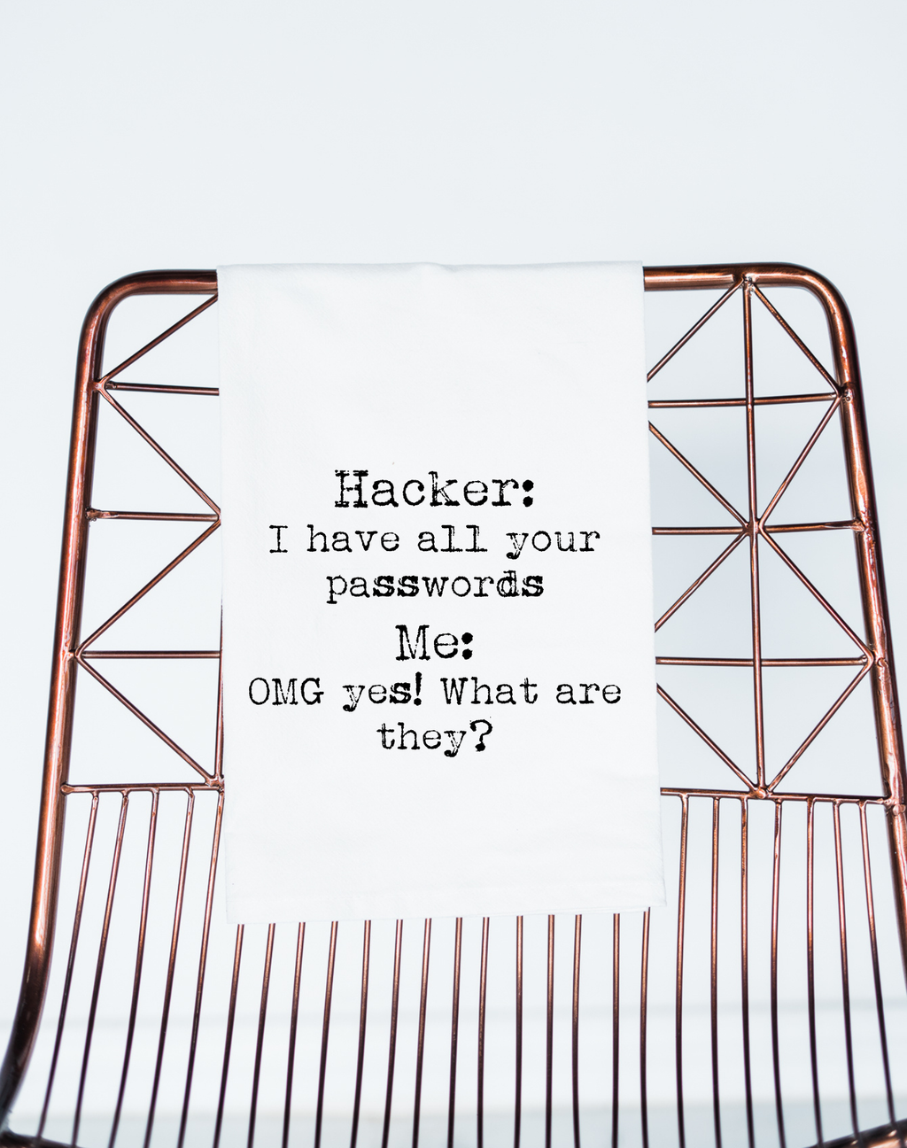 Hacker + Password Funny Gift Towel