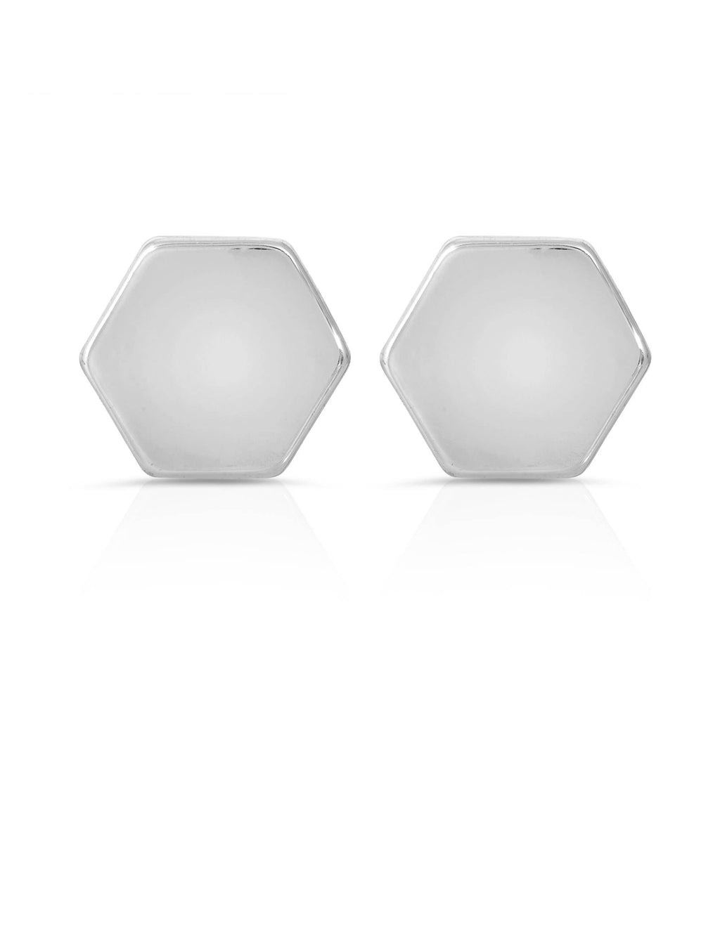 New Moon Silver Earrings - ETERNAL/HEXAGON